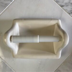 Ceramic Toilet Paper Holder. Ivory Polished. 3 Available. NWOT.